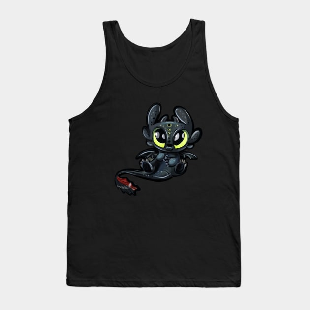 Toothless How To Train Your Dragon fan T-Shirt Tank Top by ISFdraw